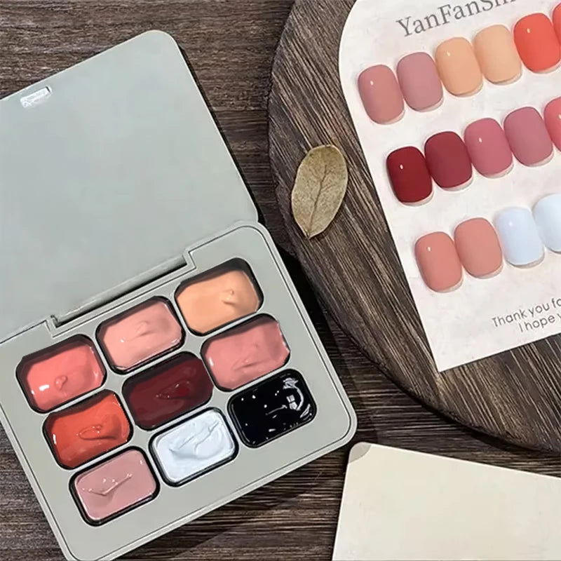 Spring and Autumn Style 9-Panel Solid Gel UV Nail Art: DIY Nail Art Charm, Suitable for French Manicures, Perfect for Beginners