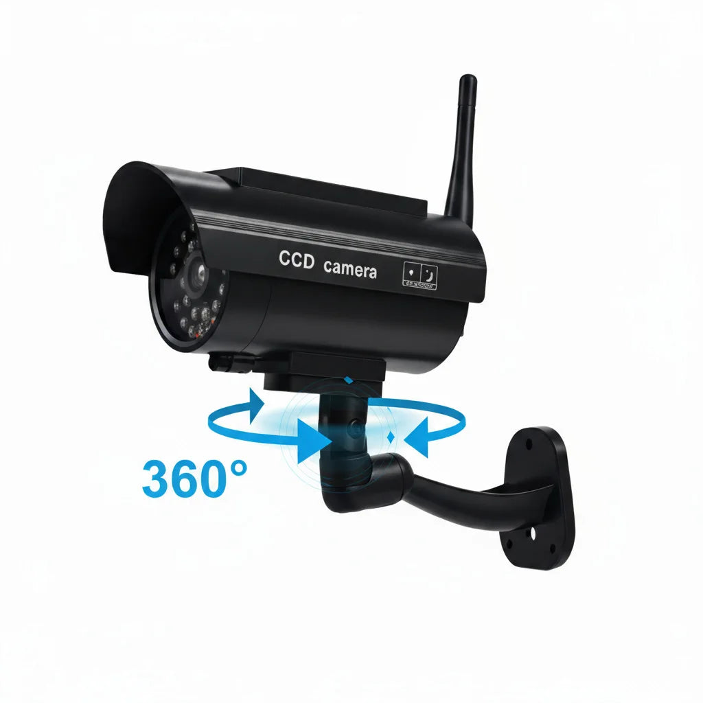 Mini Solar Powered Waterproof Fake Camera With Antena Dummy CCD Security Camera Home Yard Office Security System Scare Theft