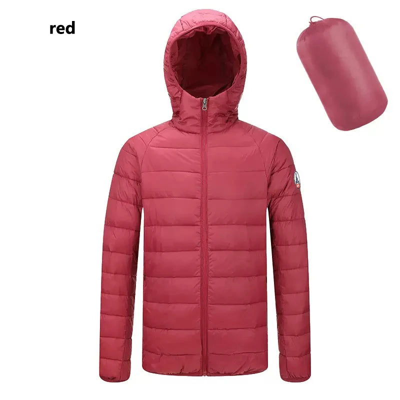 Europe Spring Autumn Embroidery Men Women With Zipper Sleeveless Vest Front Going Out Light Thin Hooded Down Long sleeves Jacket