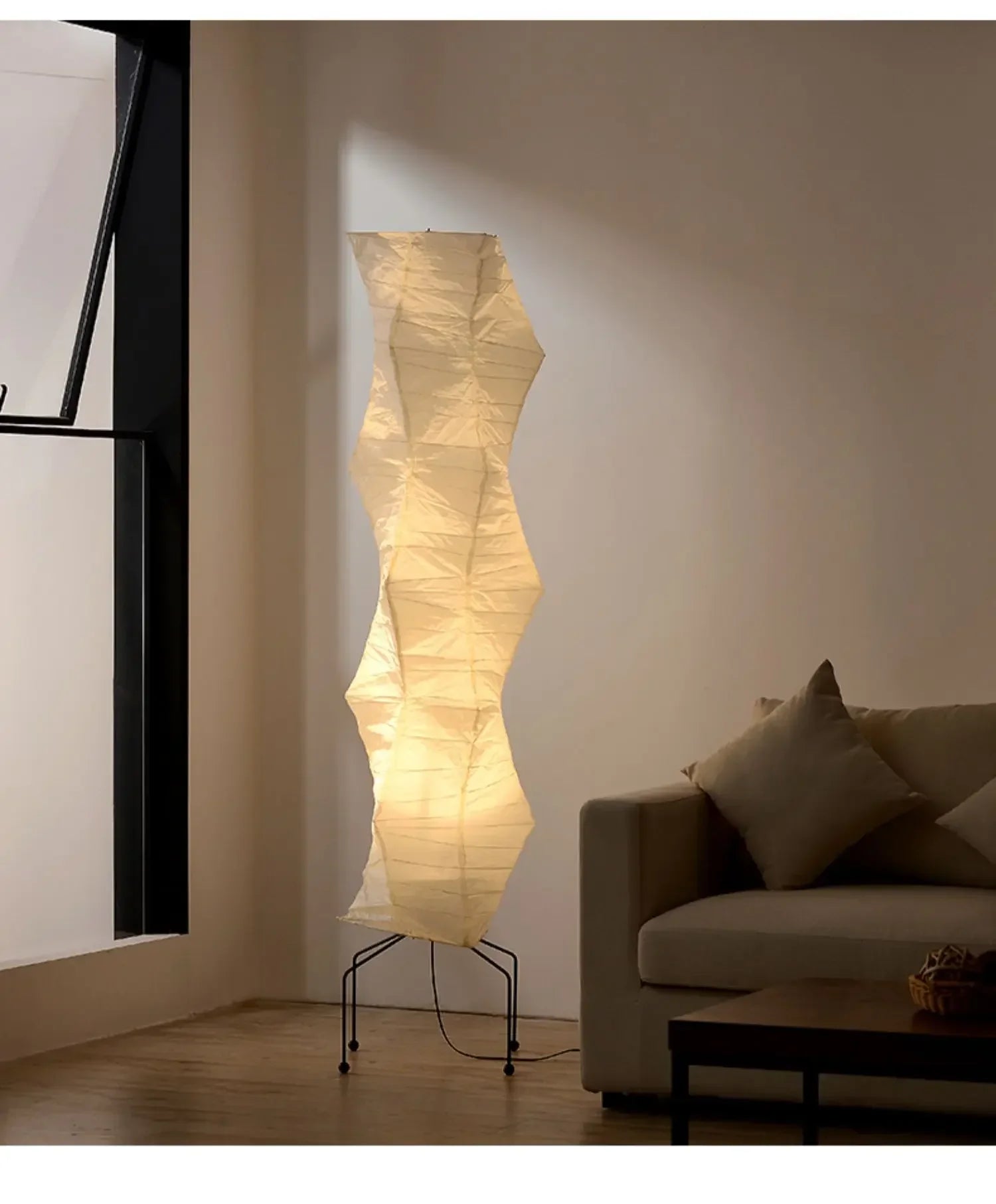 Akari Noguchi Lamp Yong Floor Lamp Japanese Designer LED Rice Paper Lantern Bedside Study Hotel Art Decor Standing Lamp