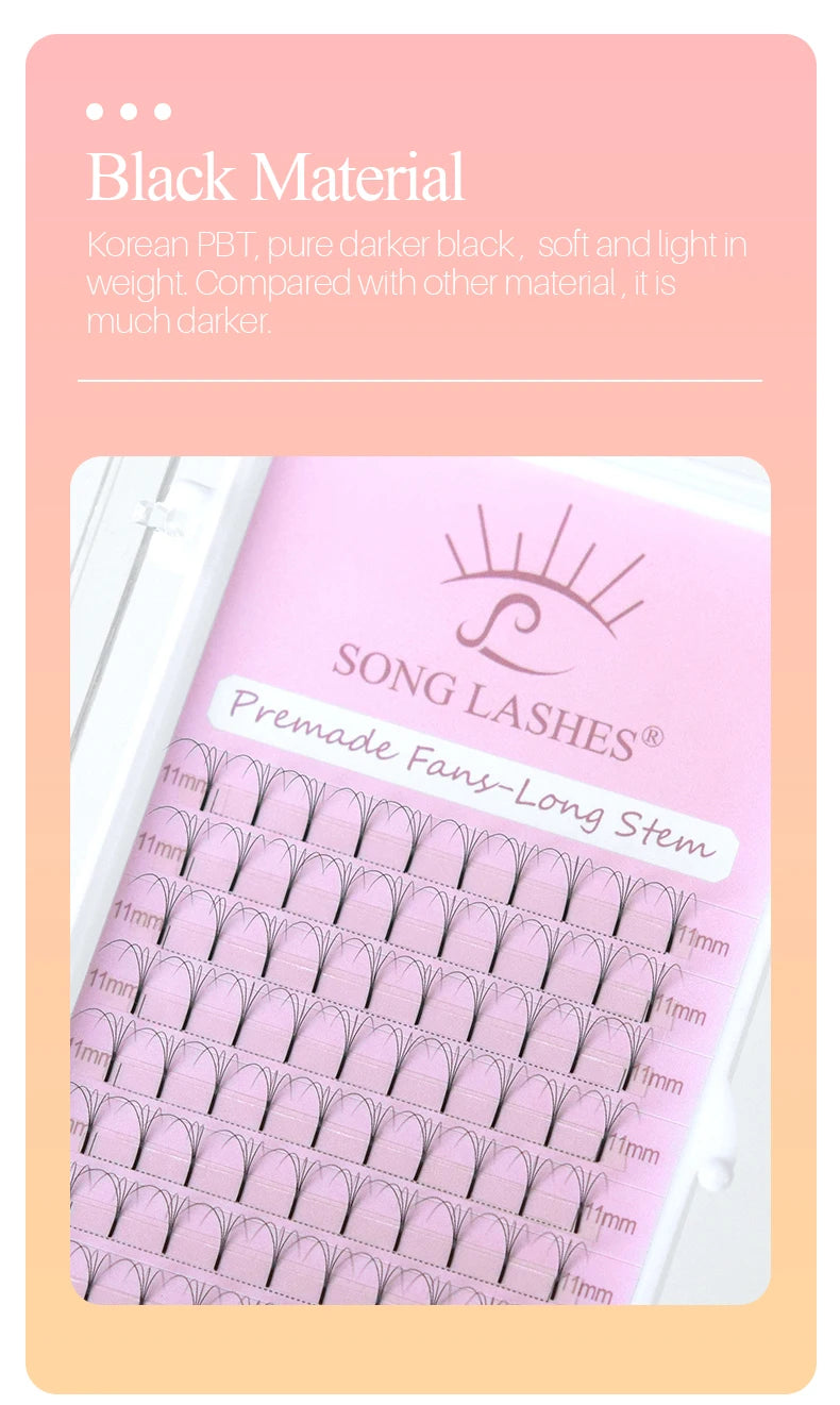 SONG LASHES Long Root Lashes Extensions Premade Volume Fans 2d/3d/4d/5d Faux Eye Lash Russian Volume Eyelash Extension