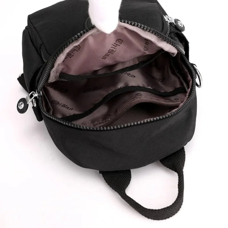 Women's Travel Casual Backpack College Students School Bag Korean Small Canvas Backpack Waterproof Fashion Shoulder Bags