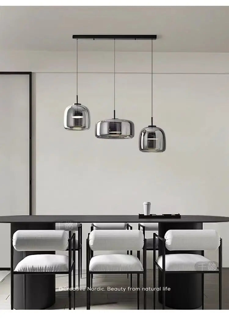 Modern Led Glass Pendant Light for Island Restaurant Hanging Lamp Decoration Ceiling Chandeliers Modern Home Decoration