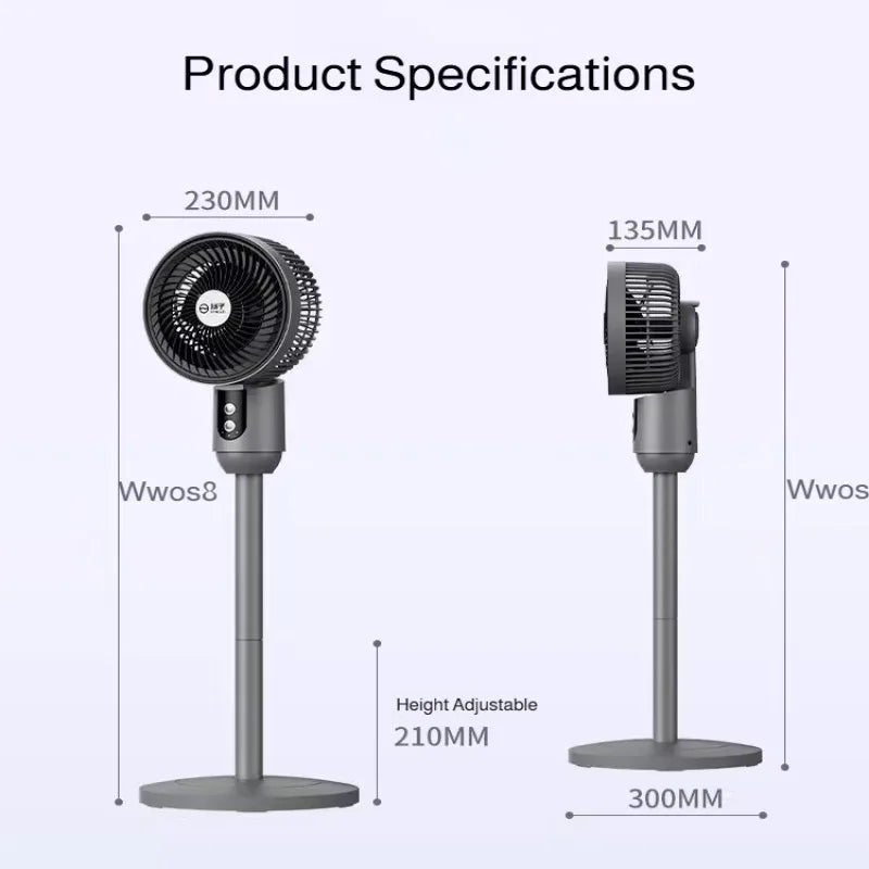 Household floor fan three-speed wind silent electric fan floor fan high wind air circulation fan dual-purpose adjustable fan