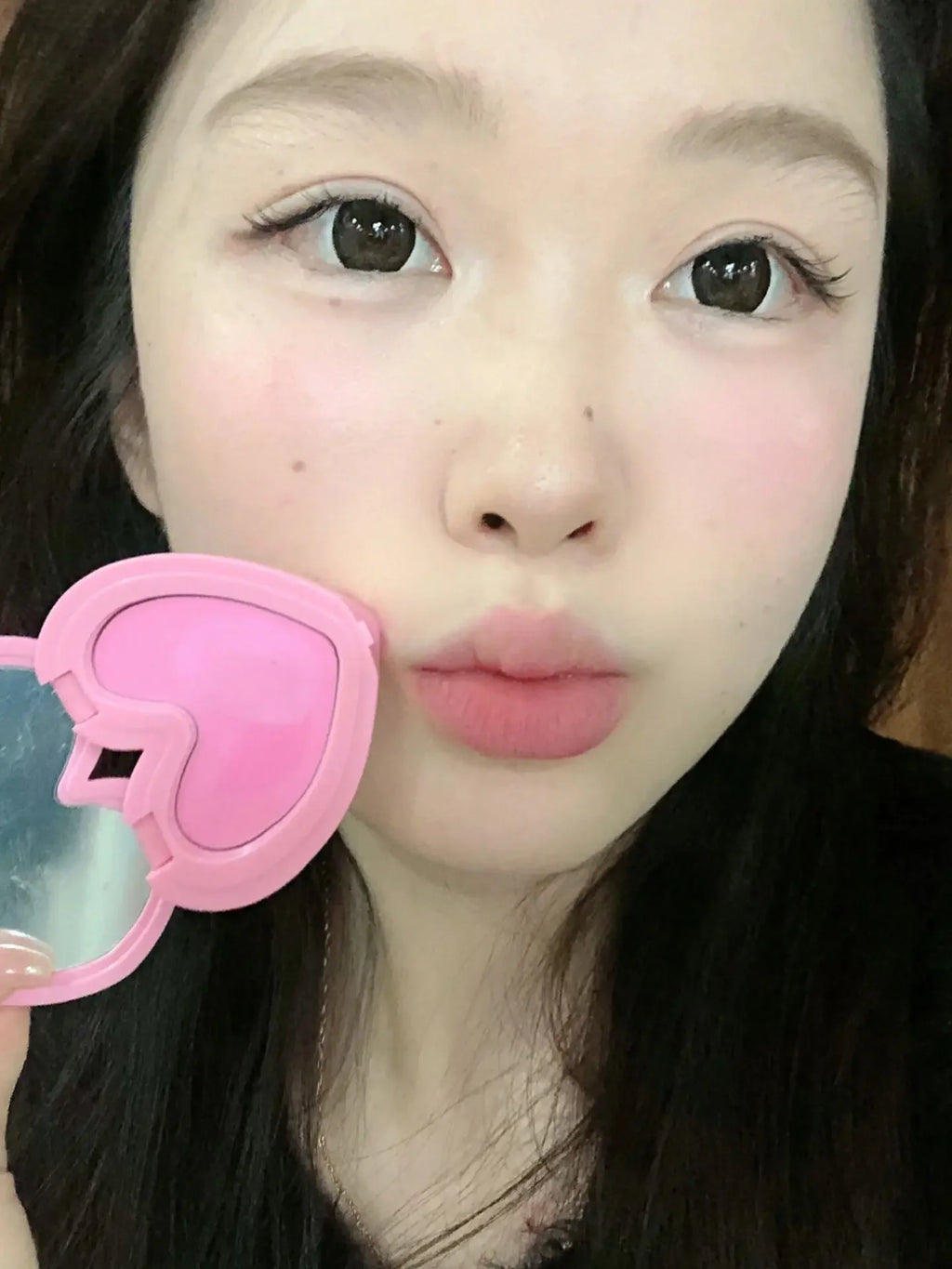 Love Air Cushion Powder Blusher with Mirror Red Rouge Matte Whitening Waterproof Makeup Cheek Tint Contour Peach Blush Cream