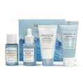 Korean Centella Hyalu-Cica Travel Kit,Toner, Ampoule Serum,Face Moisturizer Cream and Night Sleeping Pack Mini 4pcs Skincare Set
