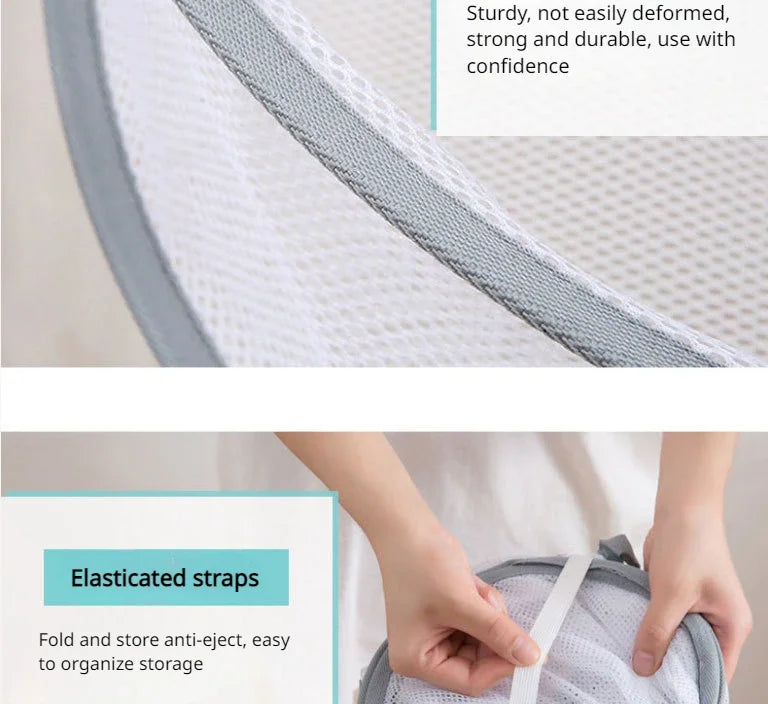 1/2 Layer Clothes Dryer Basket With Hanging Hook Fine Mesh Polyester Household Towels Foldable Baby Sweater Drying Rack For Home