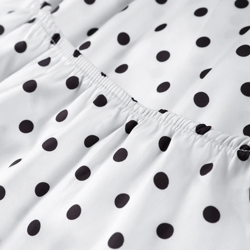 Polka Dots Print Halter Lace-up Dress Women's Sexy Backless Sleeveless Mini Dresses 2026 Spring New Female Fashion Street Robes