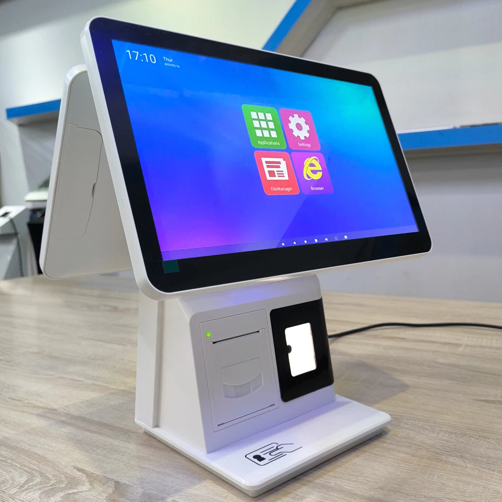 15.6 Inch Smart Cashier POS System with ID Card Scanner and Printer