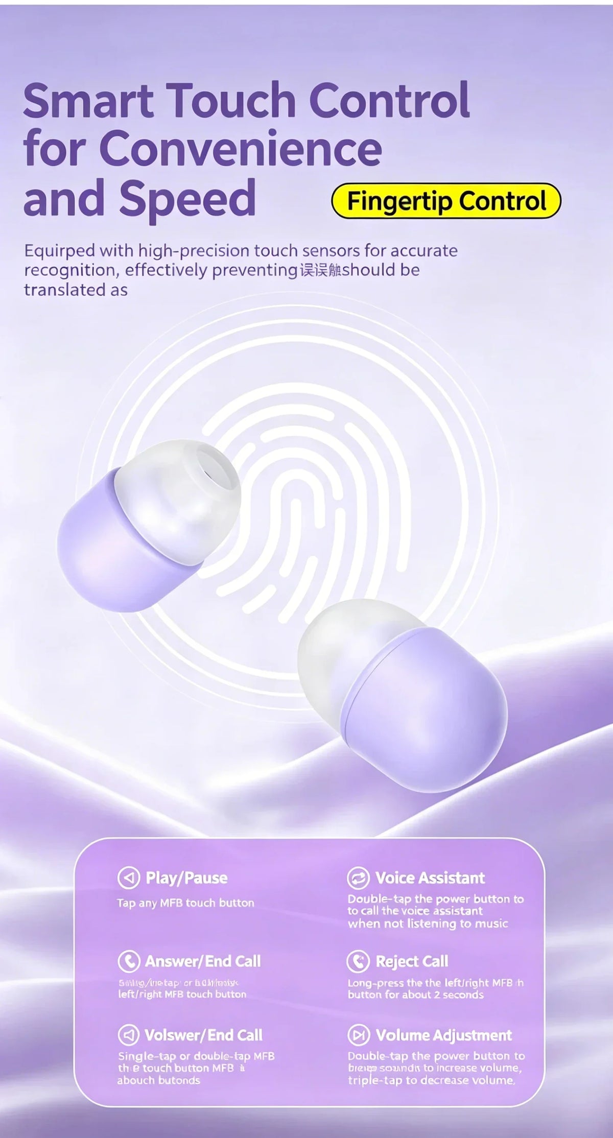 Mini High Sound Quality Wireless Bluetooth Invisible Sleep Earphone Noise Cancellation Stereo Headset Sport Exercise Game Earbud