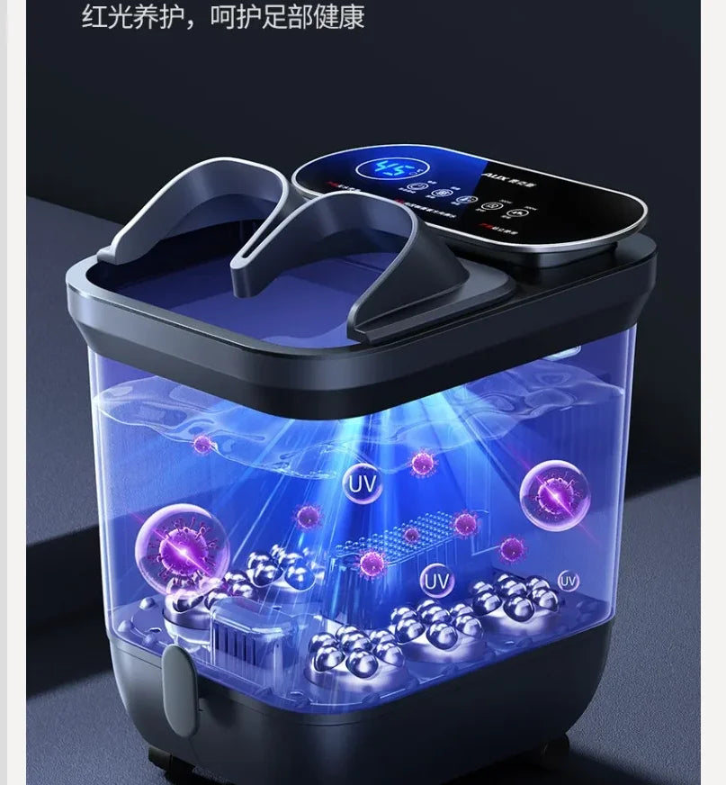 220V AUX Electric Foot Spa Bath Massager with Heating and Constant Temperature Automatic Home Use Deep Bucket WDC