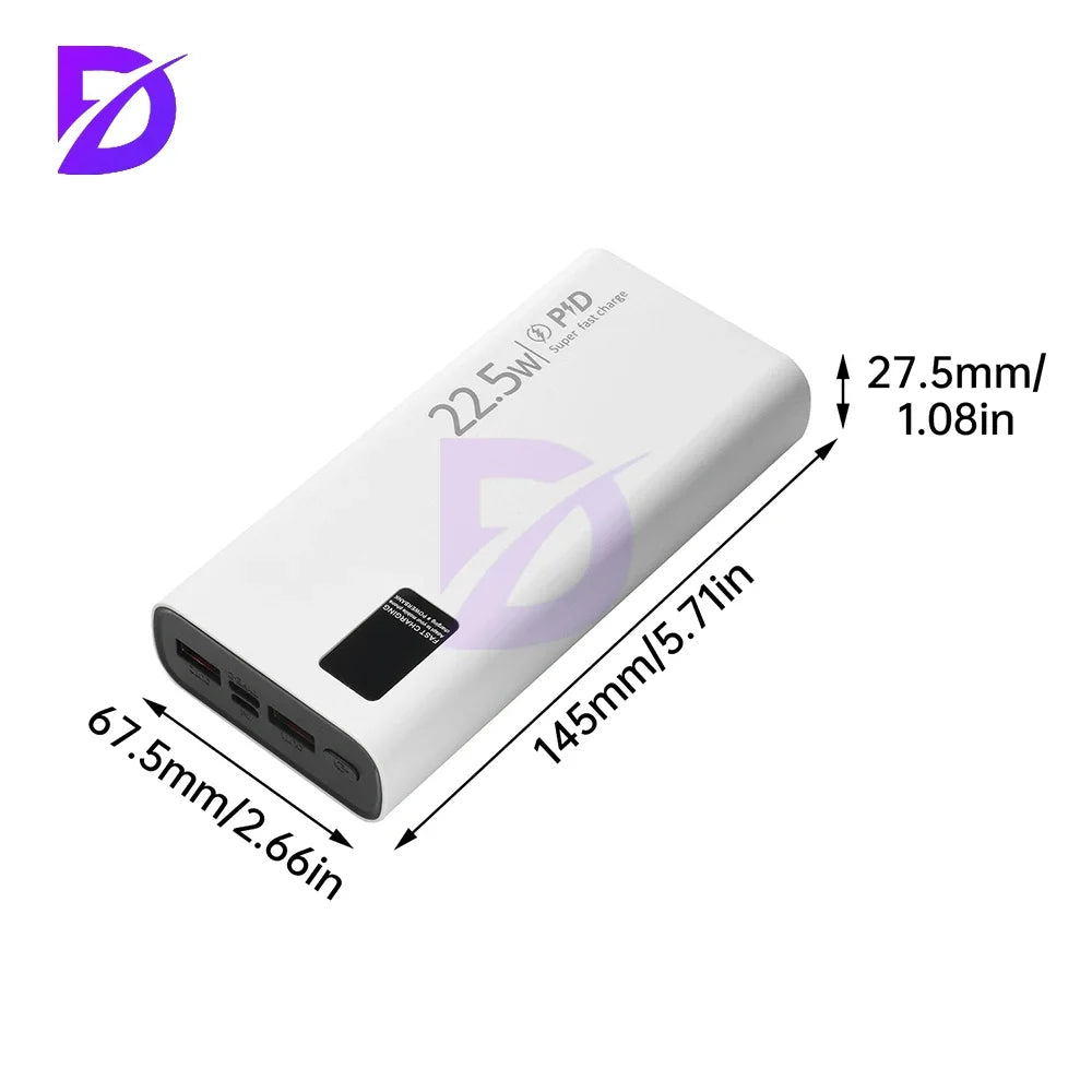 22.5W Fast Charging Motherboard Power Bank DIY Kit 1260110 Battery Box Power Bank DIY Kit 20000mAh Power Bank Case