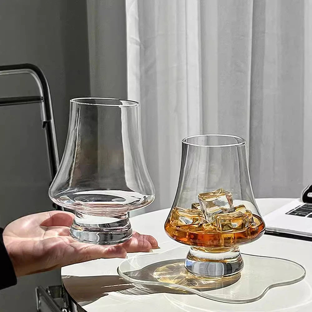 YWDL 2/4/6pcs Glass Whiskey Cup Set of 250ml Clear Lead Free Drinking Glasses Scotch Liquor Barware Beer Spirits Wine Glasse