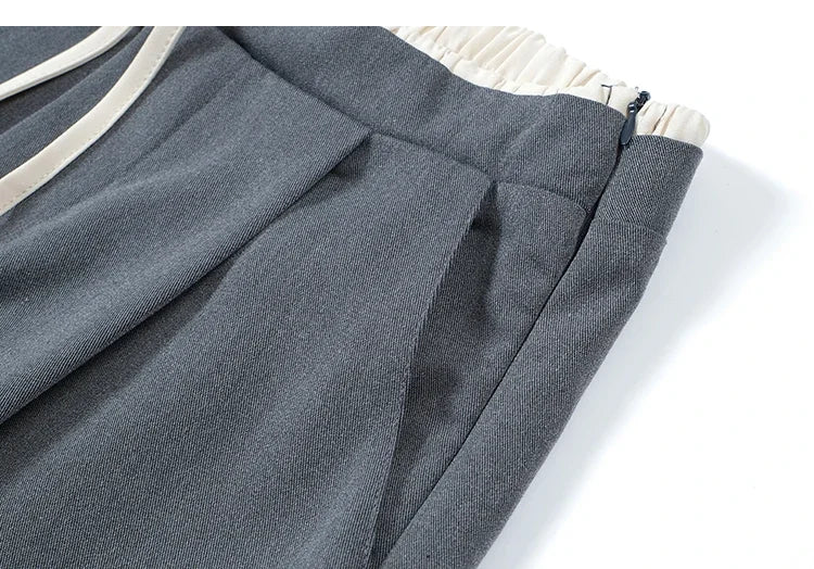 Elastic Waist Drawstring Loose Slim Casual Versatile Trousers 2026 Autumn New High Waist Women Wide Leg Suit Pants