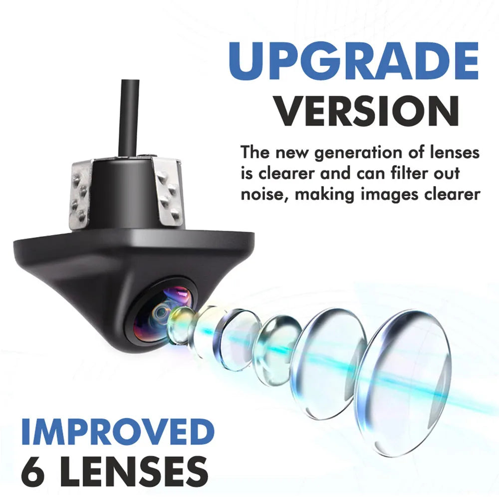 AHD 4K CCD 180 Degree Fisheye Lens Car Rear Side Front View Camera HD Wide Angle Reversing Backup Camera Night Vision Waterproof