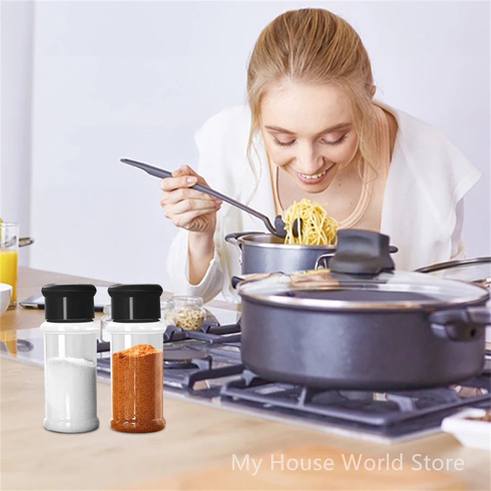 5/10/15/20PC Jars for spices Salt and Pepper Shaker Seasoning Jar spice organizer Plastic Barbecue Condiment Kitchen Gadget Tool