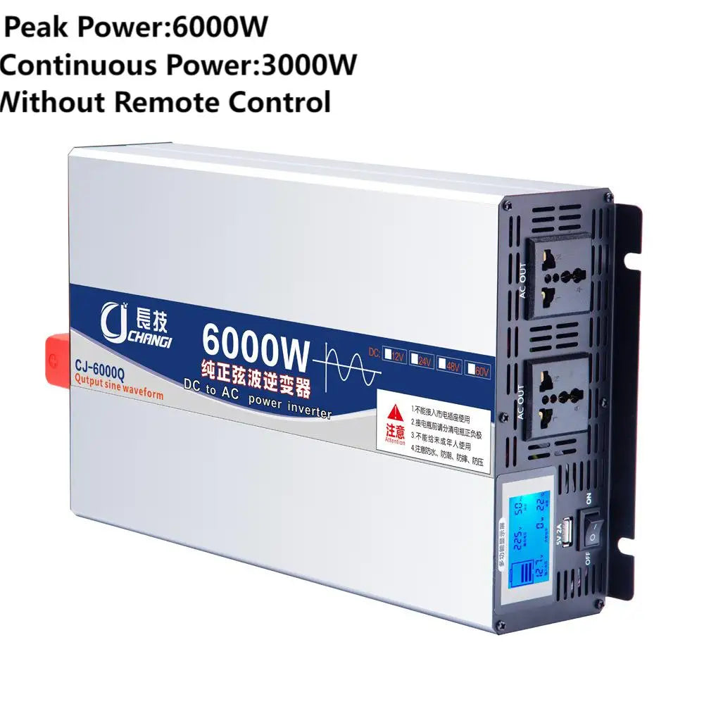 Pure Sine Wave Inverters 10000W 12000W Power Car Solar Inverter 12V 24V 48V 60V 72V to AC 110V 220V,50Hz,60Hz Voltage Converter