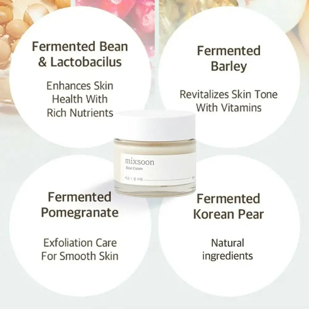 Mixsoon Bean Essence & Cream - Repair Damage Anti-aging Fade Spots Thick And Moist Moisture Mild and Smoothing Korean Skincare