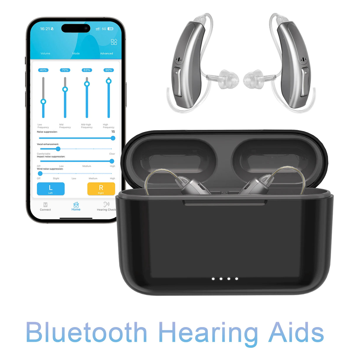 Hearing Aid High Quality 16 Channel Digital Bluetooth Hearing Aids for Seniors Adult Deafness Hearing Aid Rechargeable Audifonos