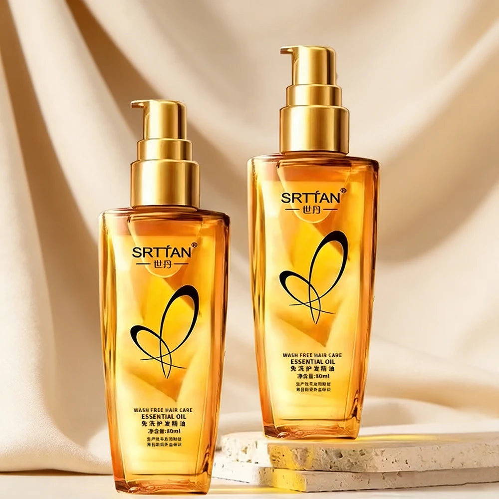 No Wash Hair Care Essential Oil, Soft Hair Care, No Wash Non Greasy, Hair Oil, Suitable for All Hair Types