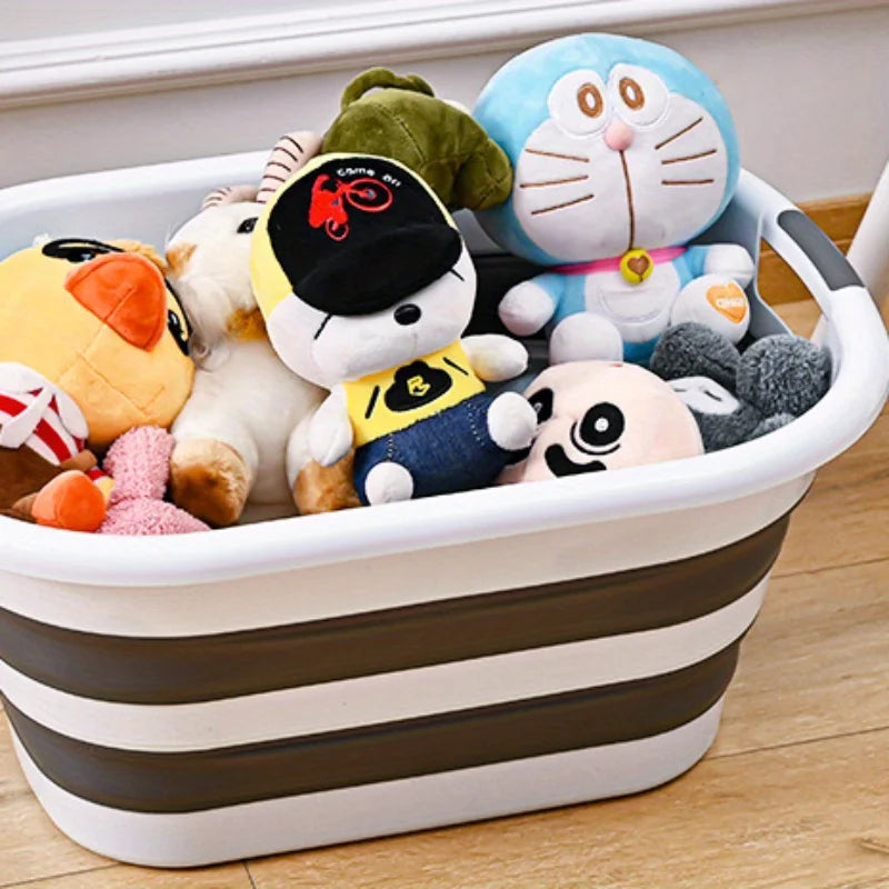 Multi-Functional Foldable Storage Basket,Laundry Hamper, Pet Bathing Tub,Space-Saving Organizer for Shower Gaps,Laundry Baskets