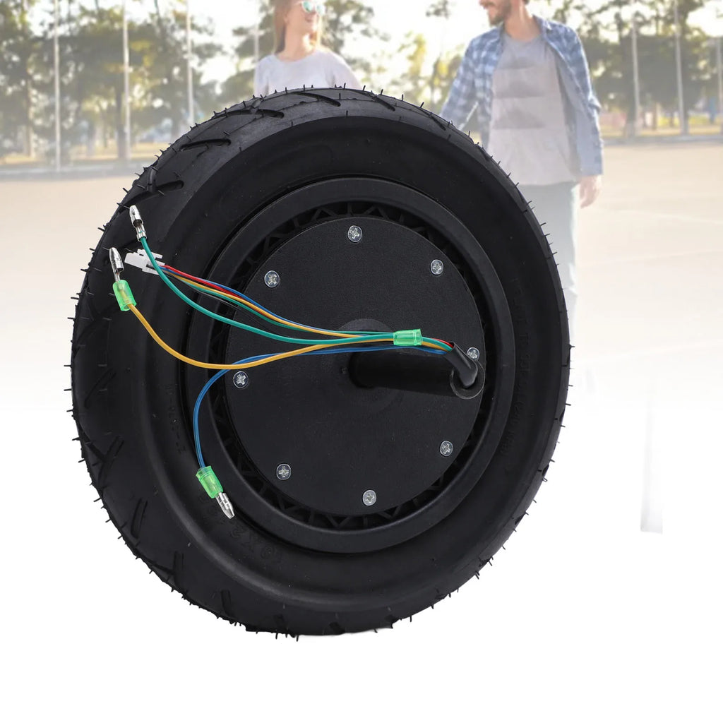 Electric Scooter Motor Wheel Noiseless Rubber Aluminum Alloy Scooter Hub Motor 10 Inch  Brushless Shock Absorbing for DIY