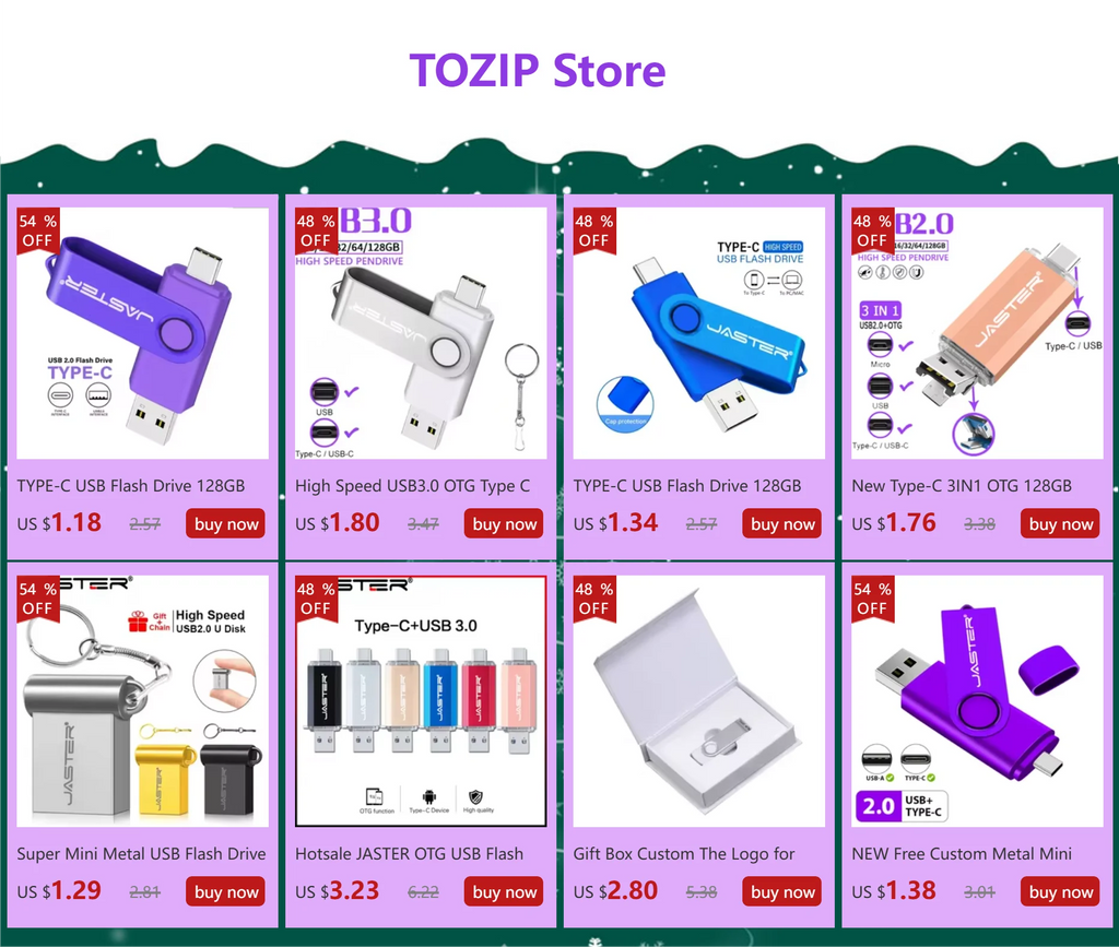 Gift Box Custom The Logo for Free Pen Drive Real Capacity USB Flash Drives Black Memory Stick Color Printing 64GB/32GB U Disk