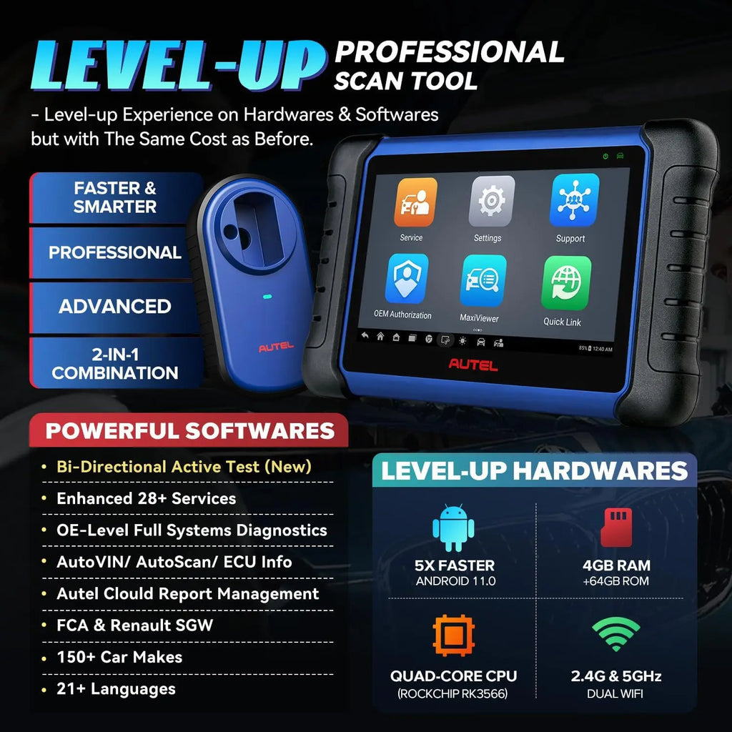 Autel MaxiIM IM508S Car Key Fob Programmer IMMO Tool Auto Key Programming Tool Key Learning Full System Diagnostic Scanner Tool