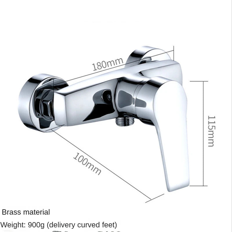 Brass Shower Faucet Mixer Valve Set with Shower Head and Hidden Switch for Bathroom Hot and Cold Water Tap  Bath