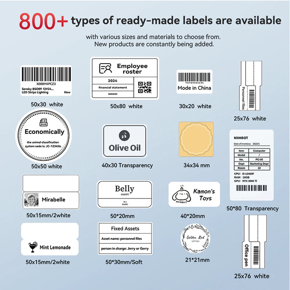 Niimbot B1/B1 Pro Inkless Label Printer Wireless Self-adhesive Label Maker DIY Price Tag Barcode Printing for Home Business