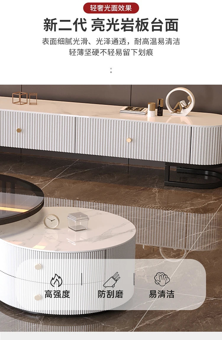 Modern Metal Handles Tv Stand European Unique Simple Minimalist Tv Stand Trendy Industrial Tv Meubel Furniture Home Living Room