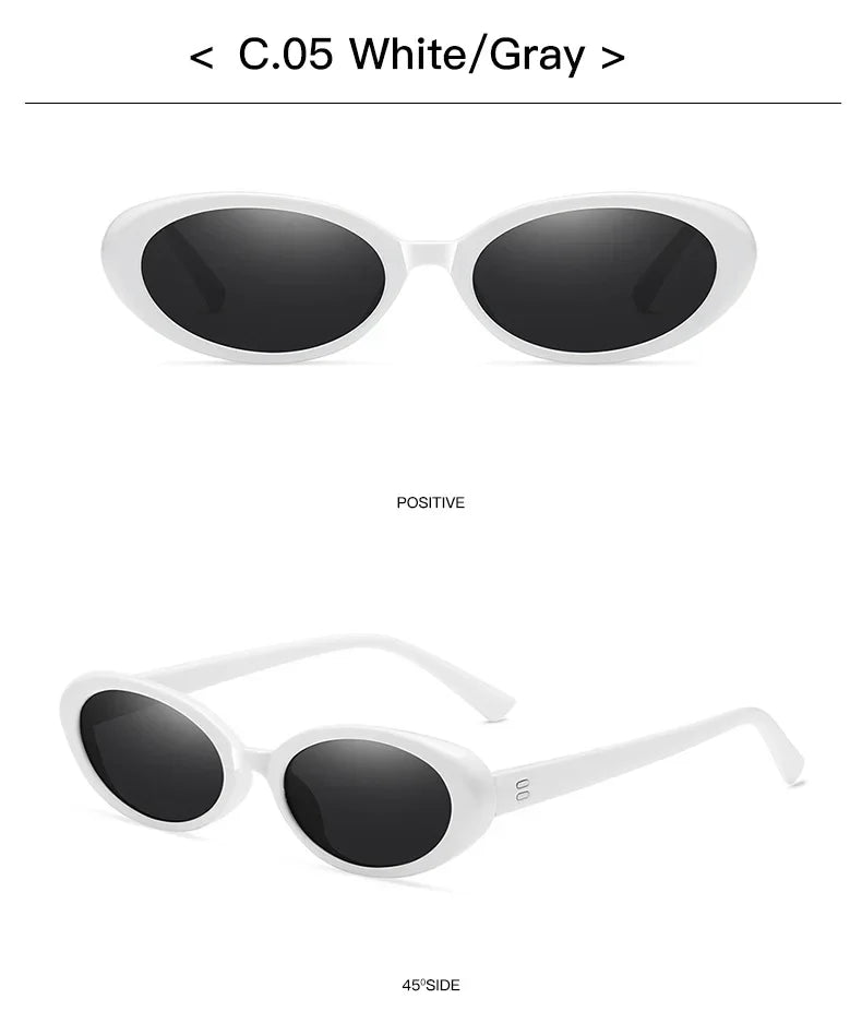 Vintage Oval Sunglasses Women Luxury Brand Designer Small Oval Sun Glasses Retro Men Rivets Sun Glasses Oculus