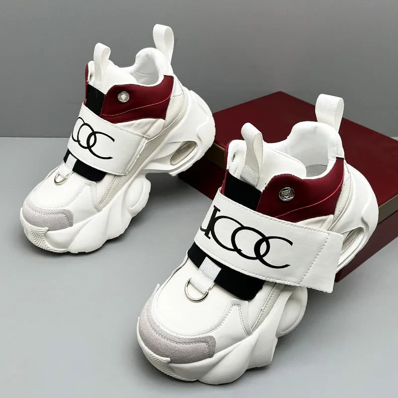 Men's Sport Shoes Comfortable Casual Running Shoes 2025 Spring Autumn Thick Bottom Heightening Korean Style Versatile Dad Shoes