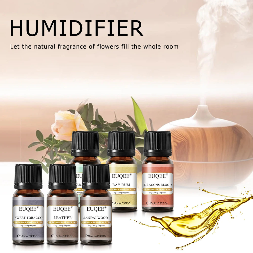 Men's Fragrance Oils for Humidifier Diffuser Leather Bay Rum Forest Pine Sandalwood Cedarwood Essential Oil Making Perfume