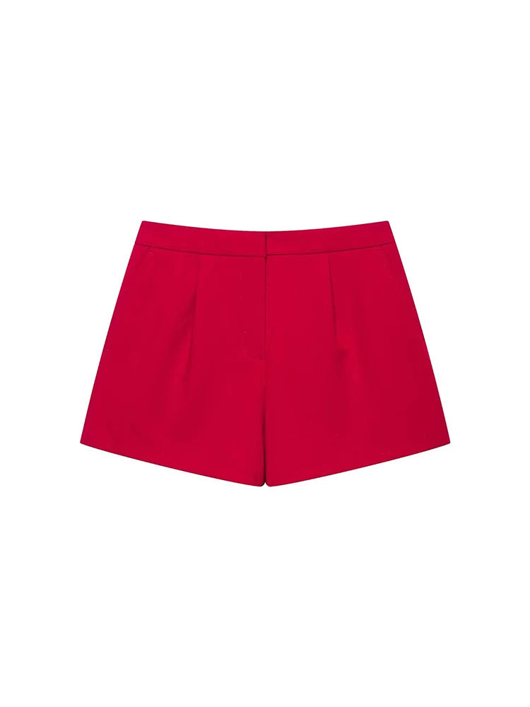 2026 Women Sweetheart Strap Top Mini Shorts Two Piece Set Summer Solid Color Ladies Office Daily Causal Commuter Short Set