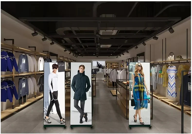 Indoor Foldable LED Poster Screen P1.8 P2 P2.5 Portable Digital Display Video Wall for Store Events Exhibition