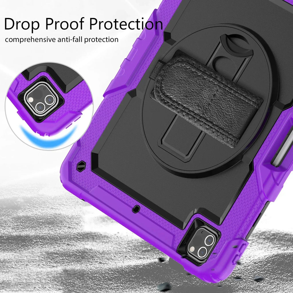 360 Rotation Kids Stand Tablet Case for 2026 New IPad Air 8 M4 11 13 inch , For iPad A19 12th 11th 10th A16 Air 7 6 M3 M2 Cover