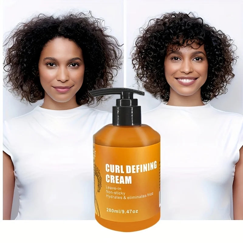 GZE CURL DEFINING CREAM with Argan Oil for Wavy and Curly Hair Moisturizer and Deep Conditioning for Shine and Bounce