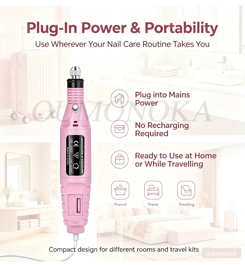 Professional Electric Nail Drill Machine Lathe Kit Nail Sander File for Manicure Cutter Set Art Supplies Salon Grinder Tools