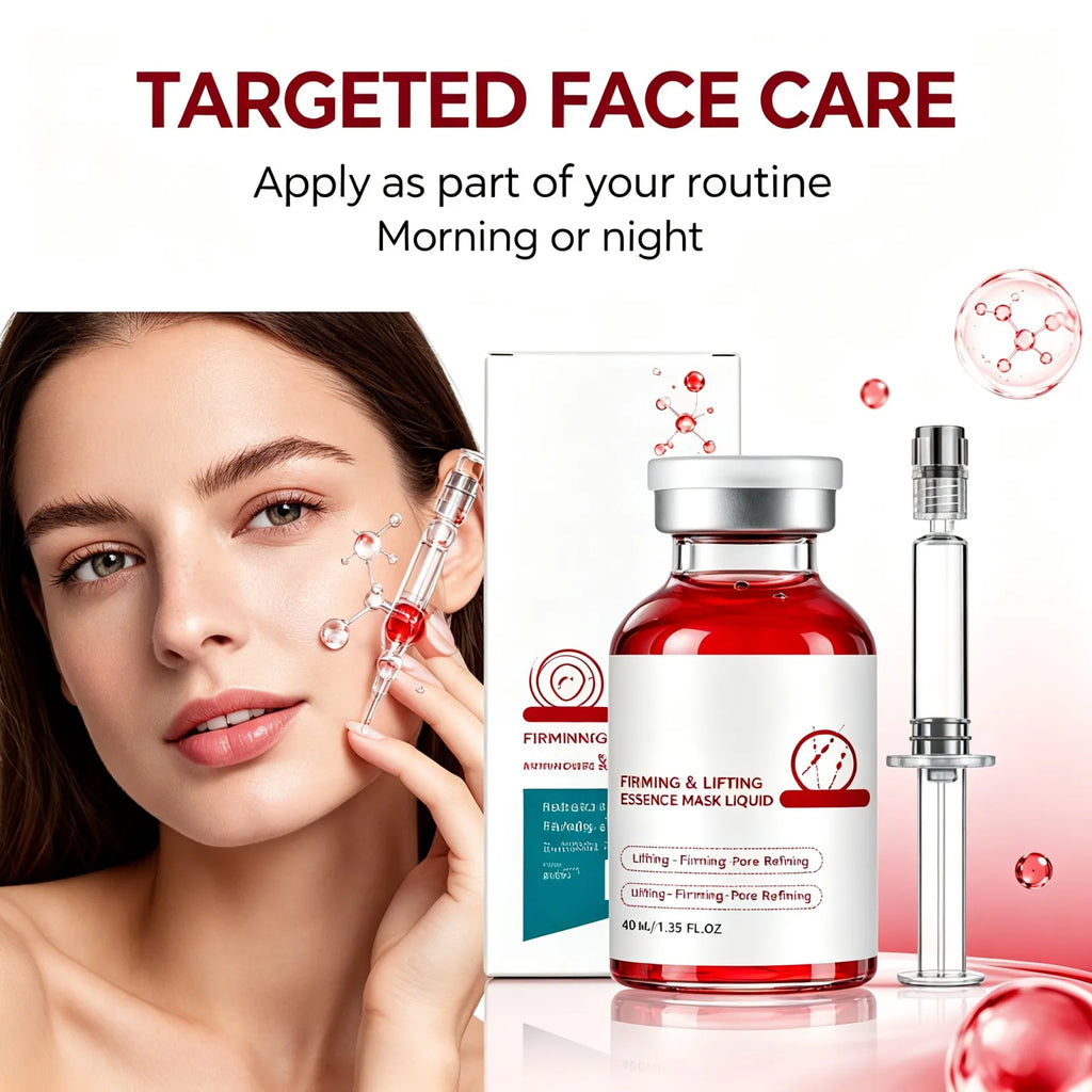 Firming Facial Essence 40ml Contour Serum Night Repair Makeup Prep for Smooth Skin Hydrating Non Sticky Daily Face Massage Care