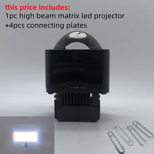 OWN DJM 1.5" MATRIX 42MM BI LED PROJECTOR LENS BILED HIGH LOW DUAL BEAM HEADLAMP MOTORCYCLE 1.5 INCH SQUARE MODULE MOTORBIKE
