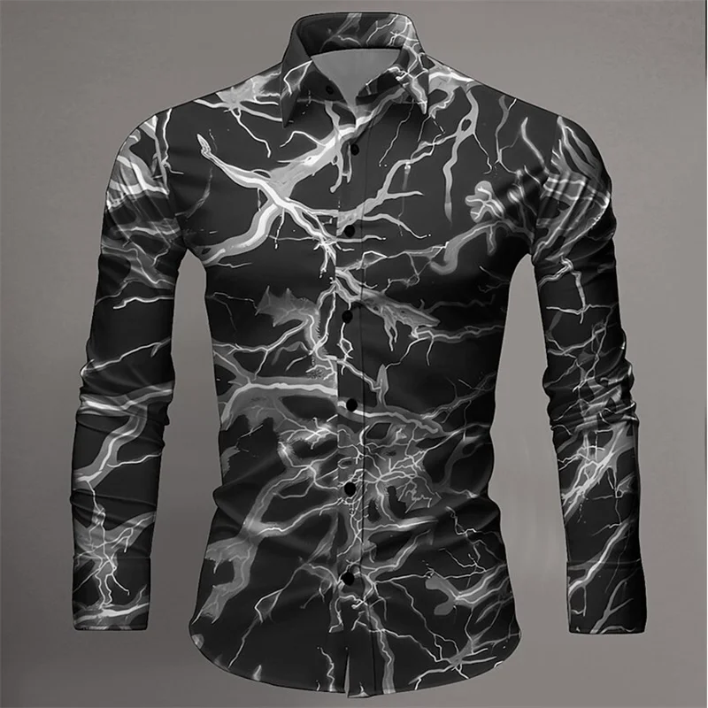 Men's Tops Suit Lapel Splash Paint Shirt Fashion Men's Luxury Casual Sports Light Comfort Soft Designer Design New Style 2027