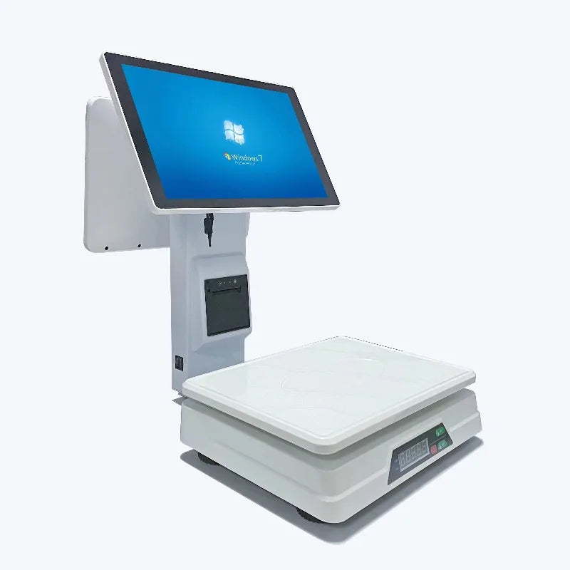 Pos Weighing Machine Pos Scale All in One Cashier With Thermal Printer 16" Touch Screen Cash Register Pc Scale for Supermarket