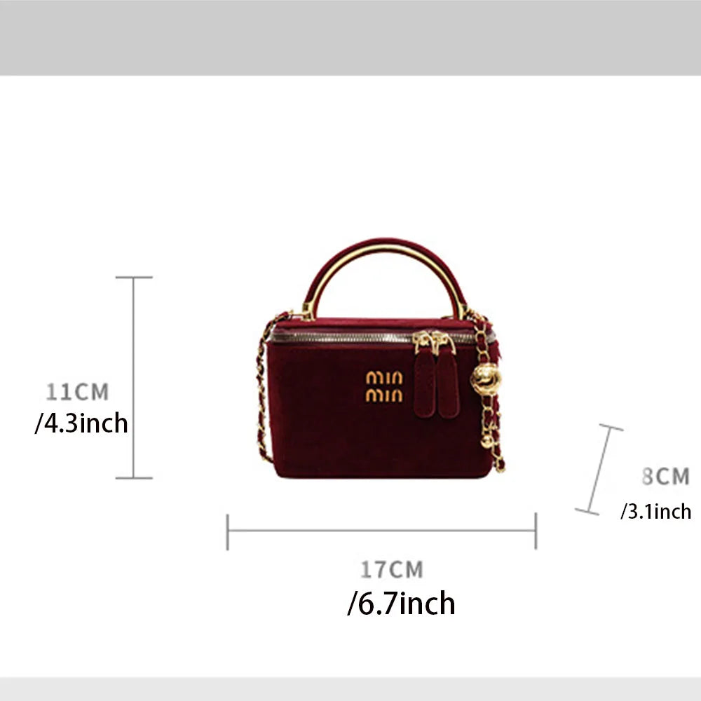 Crossbody Bag for Women, Top Handle Shoulder Pouch Purse Satchel Handbag, Flap Box Bag for Ladies