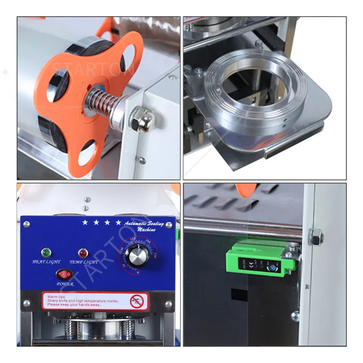 High Quality 98mm 95mm 90mm 75mm 60mm 95 90 mm Mini Small Boba Juice Semi Auto Automatic Cup Sealing Machine Sealer