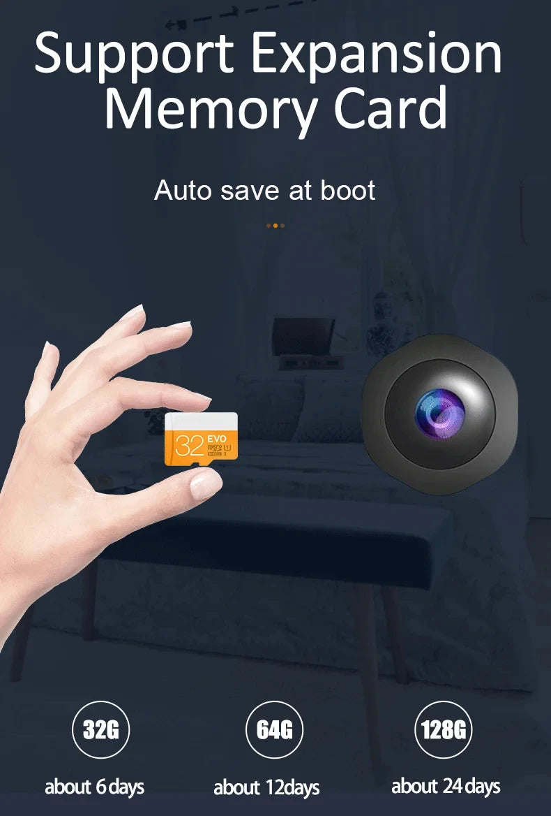 HD 1080P Mini IP Camera  Covert Small Nanny Cam Video Voice Recorder Indoor Portable  Security CCTV Camera for Home and Office