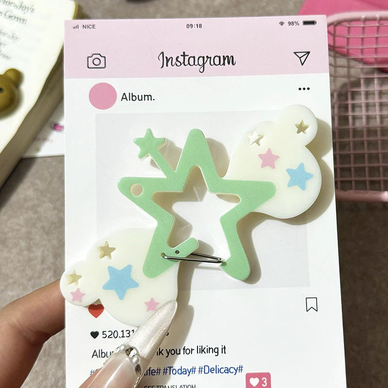 Fashionable Korean Bag Charm with Carabiner Clip; Hand Tent Decoration Accessory for backpacks