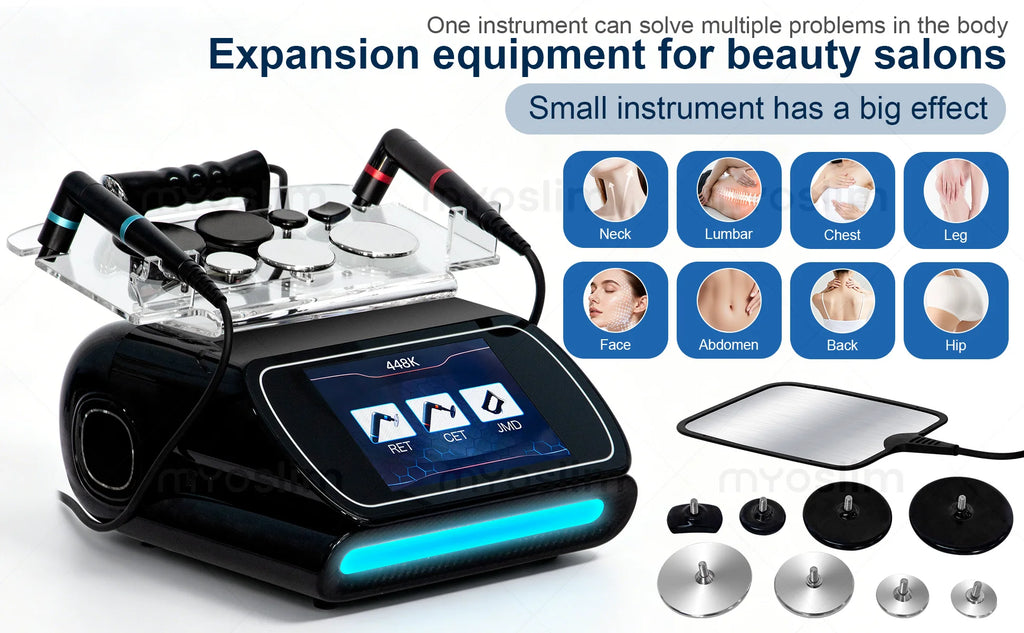 Latest Tecar 448k Body Slimming Machine Skin Tightening Smooth Wrinkles Face Equipment Massage Weight Lose Beauty Machine