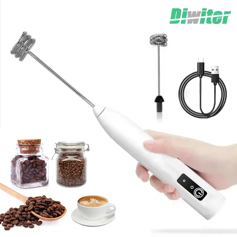 Wireless Electric Milk Frother Handheld Egg Beater Foamer Coffee Maker Electric Blender Mixer Mini Portable Blender Kitchen Tool