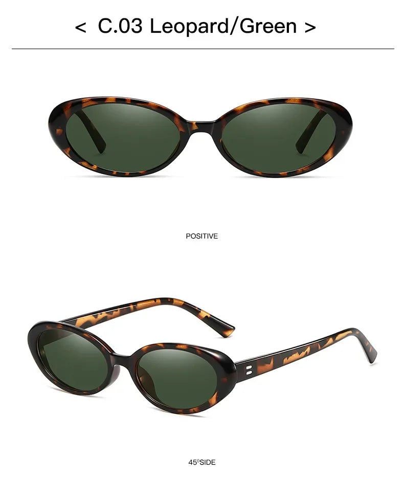 Vintage Oval Sunglasses Women Luxury Brand Designer Small Oval Sun Glasses Retro Men Rivets Sun Glasses Oculus